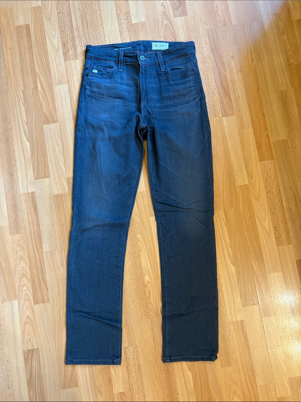 AG Adriano Goldschmied gray Mari High Rise Slim Straight jeans size 27